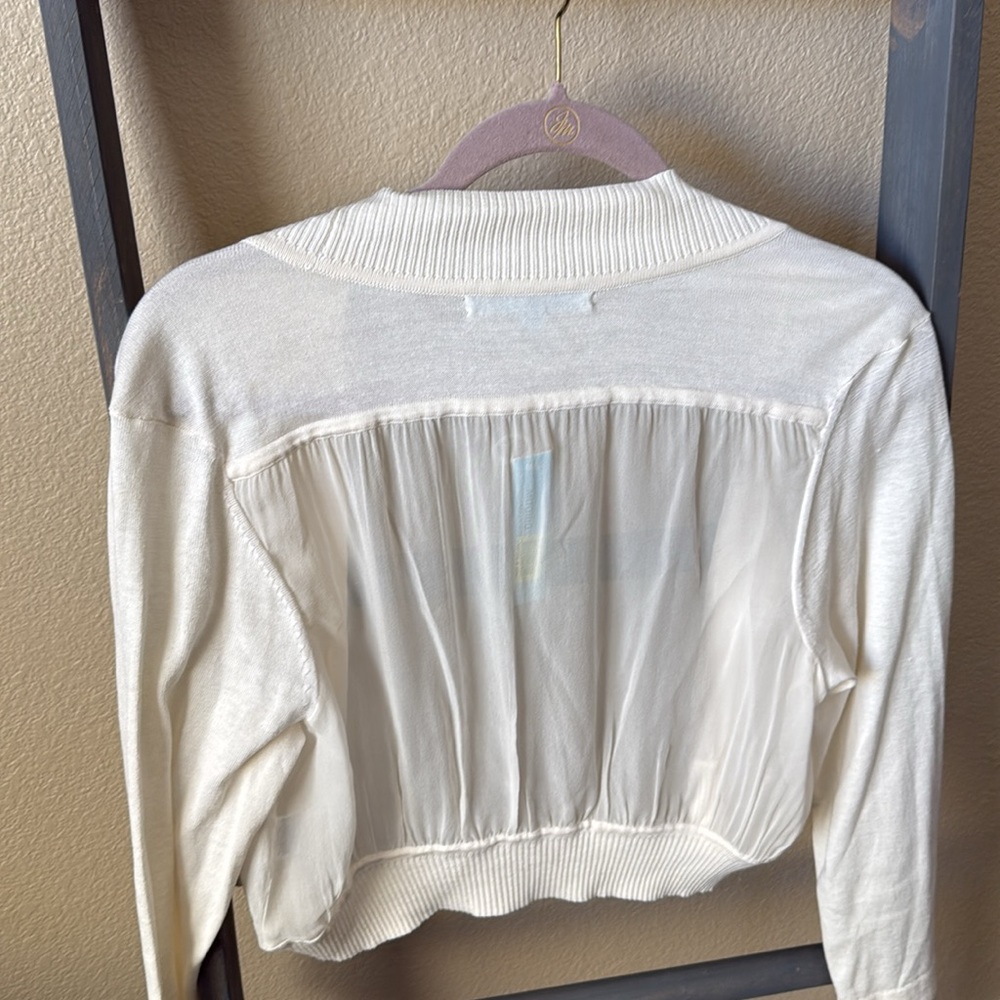 Cropped open front cardigan - Picture 3 of 3